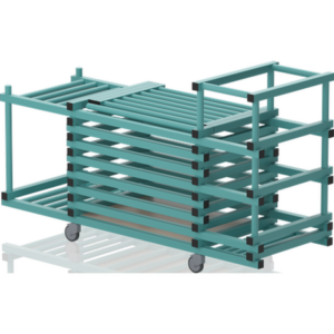 Chariot avec couvercle+2 étages+bac noodles 1980x690x1110 mm
