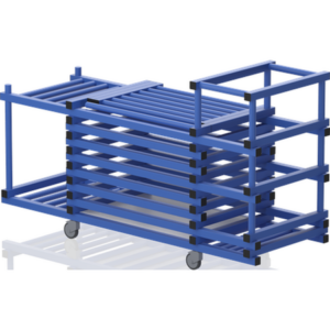 Chariot avec couvercle+2 étages+bac noodles 1980x690x1110 mm