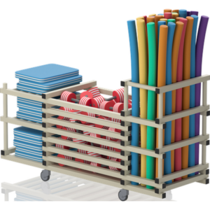 Chariot sans couvercle+3 étages+bac noodles 1980x690x1110 mm