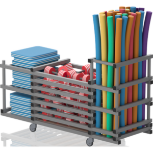 Chariot sans couvercle+3 étages+bac noodles 1980x690x1110 mm