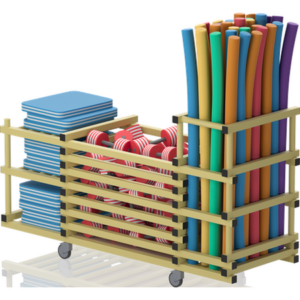 Chariot sans couvercle+3 étages+bac noodles 1980x690x1110 mm