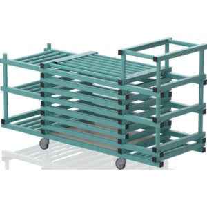 Chariot avec couvercle+3 étages+bac noodles 1980x690x1110 mm