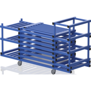 Chariot avec couvercle+3 étages+bac noodles 1980x690x1110 mm