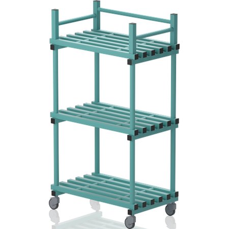 Etagère mobile sur roulettes pour 6 paniers 970 x 570 x 1.770 mm
