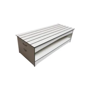Banc mobile double en stratifié compact