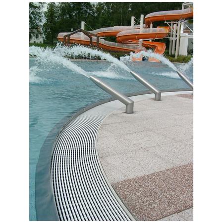 Caillebotis pour goulotte de piscine