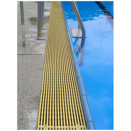 Caillebotis pour goulotte de piscine