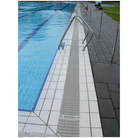 Caillebotis pour goulotte de piscine