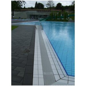 Caillebotis pour goulotte de piscine