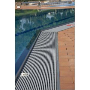 Caillebotis pour goulotte de piscine