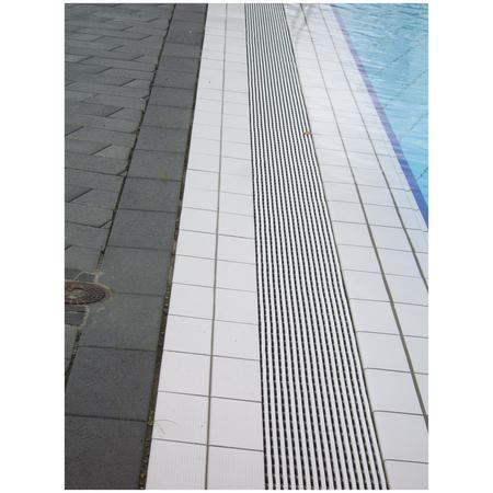 Caillebotis pour goulotte de piscine