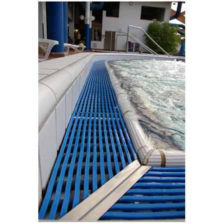 Caillebotis pour goulotte de piscine