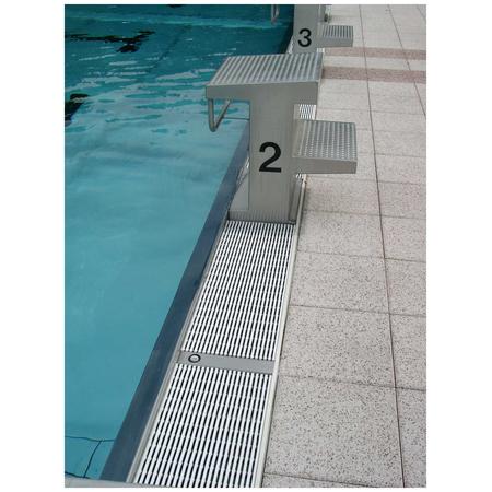 Caillebotis pour goulotte de piscine