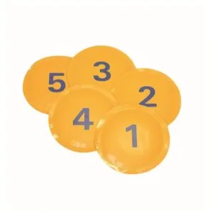 Lot de 5 disques numérotés - lestés 1 face - Fab française