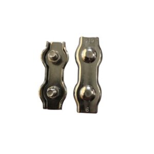 Serre-câble plat double en acier inoxydable