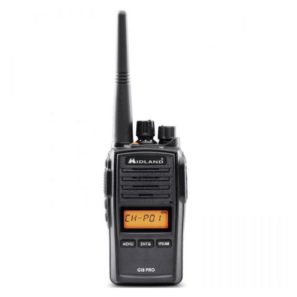 Talkie-walkie Midland G18 Pro avec écran et base de recharge - IP67