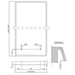Planche de tremplin – 480 x 50 cm – Fibre de verre avec antidérapant