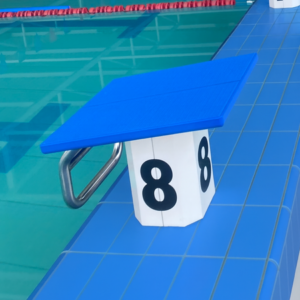 Plot de départ Training sans track start – Octo Inox 316L laqué blanc