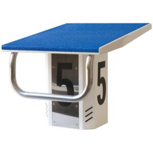 Plot de départ octogonal Inox 316L laqué sans track start – Bleu