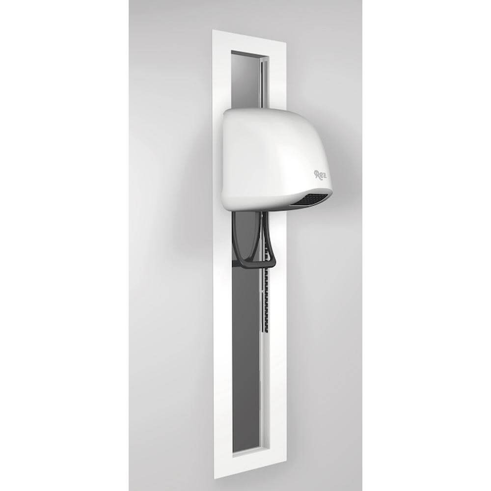 Sèche-cheveux REZ Beluga encastré et réglable avec miroir