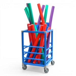 Chariot de rangement pour frites piscine vertical