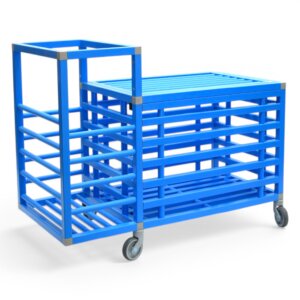 Chariot de rangement combiné pour frites piscine – vertical