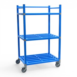 Chariot de rangement à bacs en PVC