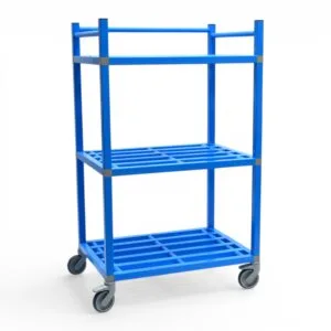 Chariot de rangement à bacs en PVC