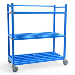 Chariot de rangement à bacs en PVC