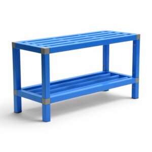 Banc vestiaire simple avec repose chaussures