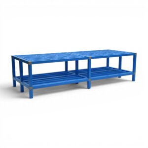 Banc vestiaire double avec repose chaussures