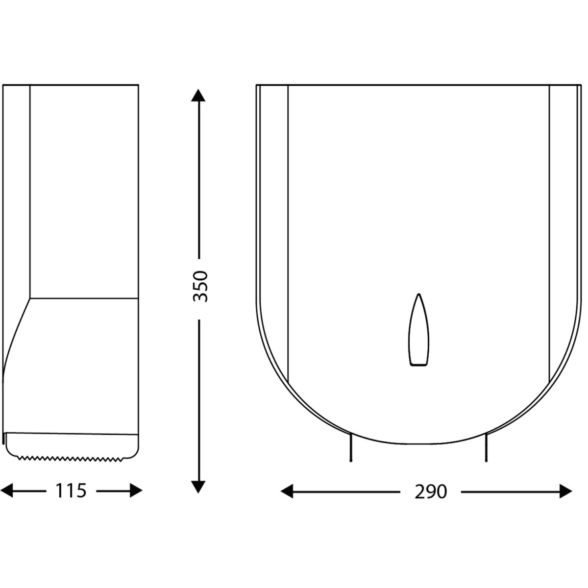 Distributeur de papier Yaliss Jumbo 400 ABS blanc